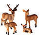 Familia de ciervos 4 piezas belén 10-12-14 cm s2