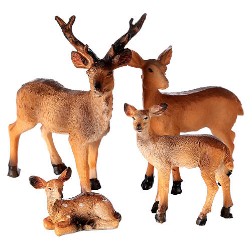 Deer family 4 pcs set, for 10-12-14 cm nativity 3