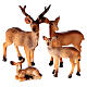 Deer family 4 pcs set, for 10-12-14 cm nativity s3