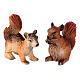 Squirrels 2 pcs set, for 8-10-12 cm nativity in resin s2