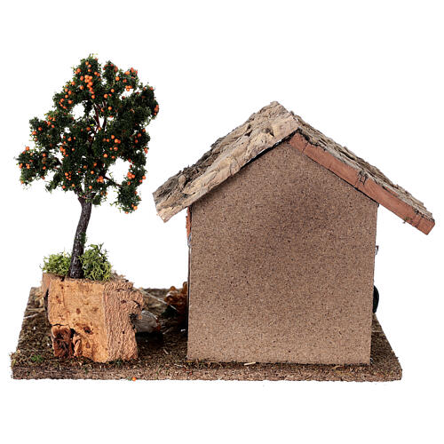 Miniature barn with farmyard for nativity 20x15x15 cm 4