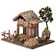 Miniature barn with farmyard for nativity 20x15x15 cm s2