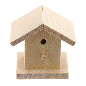 Domek drewniany dla ptaków, szopka 8-10 cm