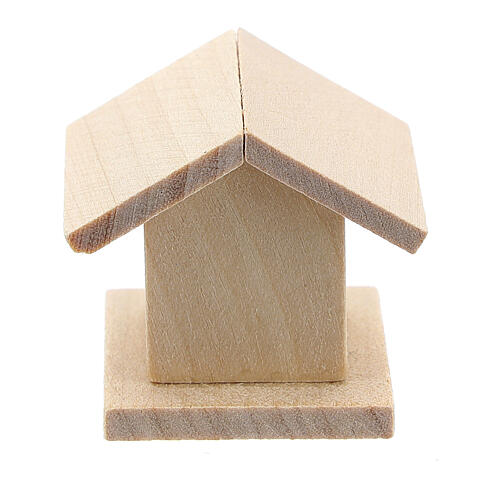 Casa para aves de madeira para presépio com figuras média de 8-10 cm de altura 4
