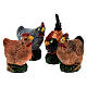 Coqs et poules 12 pcs crèche 8-10 cm s4