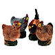 Mini roosters and hens 12 pcs set, 8-10 cm nativity s4