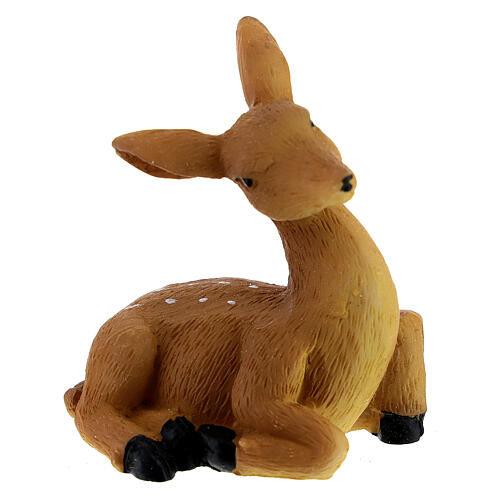 Deer figurine, DIY nativity 10 cm 3