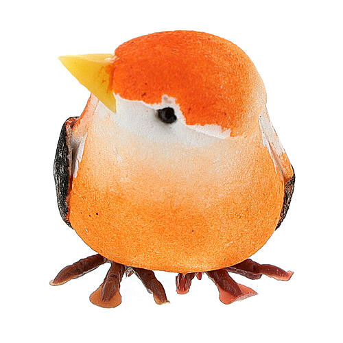 Pássaro colorido em miniatura 3 cm para presépio com figuras altura média 8 cm 1