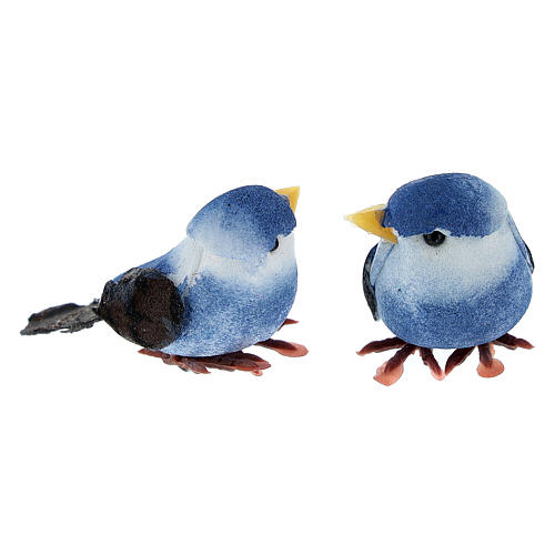 Pássaro colorido em miniatura 3 cm para presépio com figuras altura média 8 cm 6