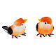 Pássaro colorido em miniatura 3 cm para presépio com figuras altura média 8 cm s3