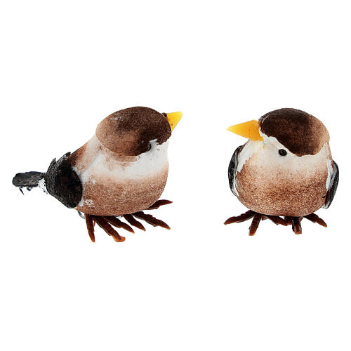 Colored bird figurines, DIY nativity 8 cm 4