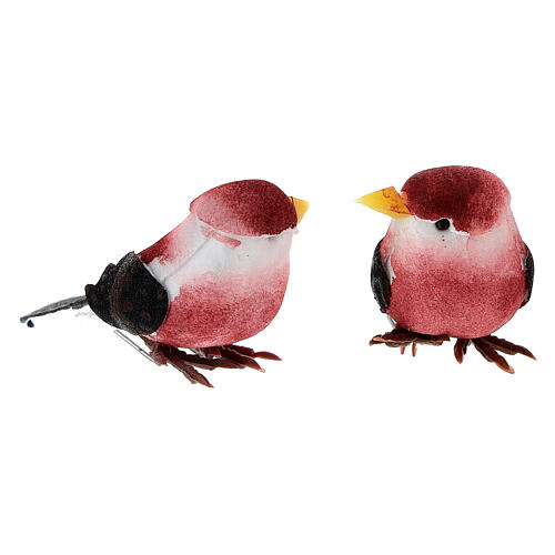 Colored bird figurines, DIY nativity 8 cm 5