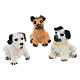 Hunde aus Harz 10 Stück für Krippen von 8-10 cm s3