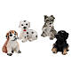 Dog figurines 10 pcs set, DIY nativity 8-10 cm s4