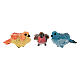 Colorful birds (pack 12 pcs) real h 2 cm Nativity scenes 4-8 cm s2