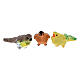 Colorful birds (pack 12 pcs) real h 2 cm Nativity scenes 4-8 cm s3