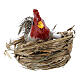 Henne in Nest mit Eiern für Krippe von 10-12 cm s3