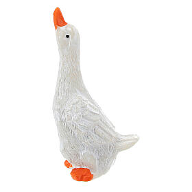 Miniature goose h real 3 cm DIY nativity 10-12 cm