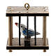 Square cage with bird figurine nativity 10-12 cm s2