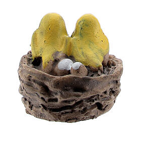 Nest with chicks 1.5 cm for Nativity scene 8-10 cm