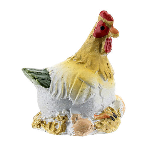 Gallina resina presepe 8-10 cm 1