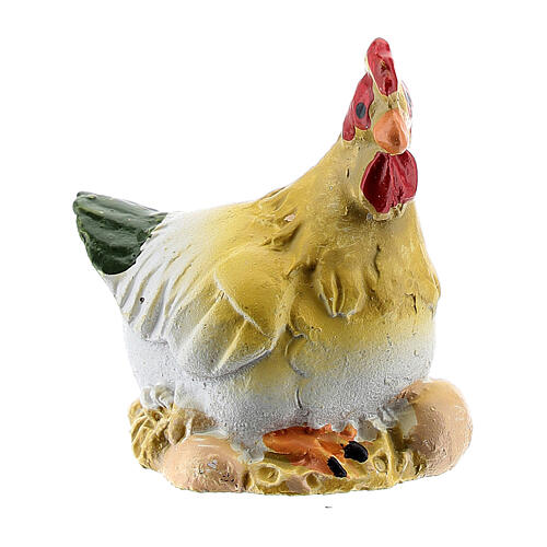 Gallina resina presepe 8-10 cm 2