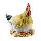 Gallina resina presepe 8-10 cm s2
