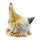 Gallina resina presepe 8-10 cm s3
