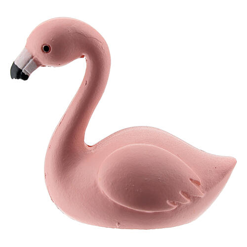 Flamant rose résine bricolage crèche 10-12 cm gamme enfant 1