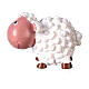 4 cm hohes weißes Schaf fűr Weihnachtskrippe, Kinderlinie, 8 cm s1