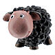 Sheep with black coat 4 cm resin for Nativity scene 8 cm children's line s3