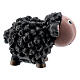 Sheep with black coat 4 cm in resin, 8 cm nativity scene for children s2