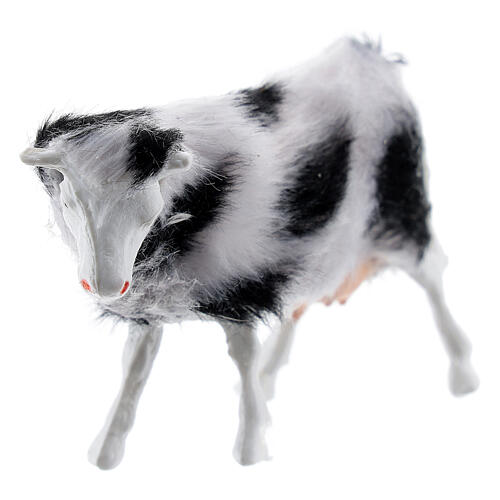 Vaca con manto blando belén hecho con bricolaje 6-8 cm 2