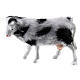 Vaca con manto blando belén hecho con bricolaje 6-8 cm s1