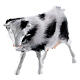 Vaca con manto blando belén hecho con bricolaje 6-8 cm s2