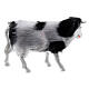 Vaca con manto blando belén hecho con bricolaje 6-8 cm s3