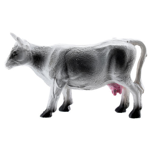 Vaca em miniatura resina 7 cm para presépio com figuras altura média 6-8 cm 1