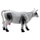 Vaca em miniatura resina 7 cm para presépio com figuras altura média 6-8 cm s3