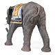 Elefant mit Sattel aus Harz für Krippe, 100 cm s7
