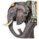 Éléphant avec selle crèche résine 100 cm s2