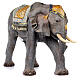 Elephant statue with rug saddle in resin 100 cm nativity s5