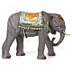 Elephant statue with rug saddle in resin 100 cm nativity s6