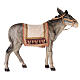 Donkey with saddle in resin for Nativity scene 100 cm s1