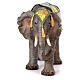 Elephant figurine in resin 60 cm nativity with saddle s4