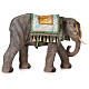 Elephant figurine in resin 60 cm nativity with saddle s7