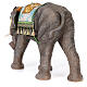 Elephant figurine in resin 60 cm nativity with saddle s8
