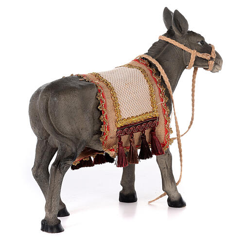 Donkey with saddle in resin for a 60cm Nativity 7