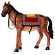 Cavalo com sela resina para presépio com figuras de altura média 80 cm s1