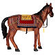 Cavalo com sela resina para presépio com figuras de altura média 80 cm s6
