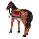 Cavalo com sela resina para presépio com figuras de altura média 80 cm s7